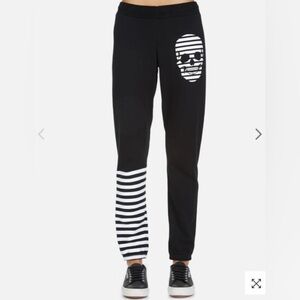 Lauren Moshi GIA Stripe Skull Joggers Sweat Pants